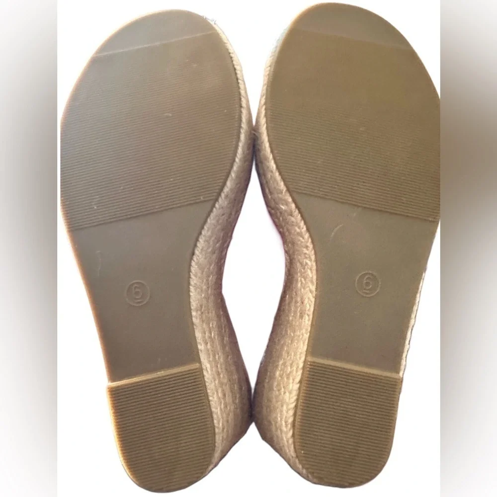 NEW WOMENS PIEPIEBUY PLATFORM ESPADRILLE SLIP ON WEDGE SANDALS  SIZE 6